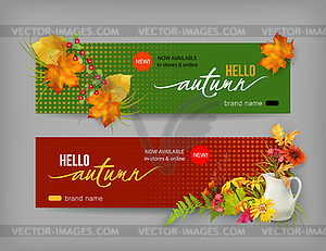 Autumn Advertising Banner - vector clipart