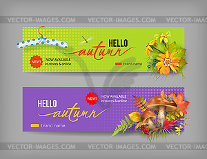 Autumn Advertising Banner - vector clip art