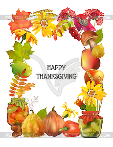 Thanksgiving Card - vector clipart