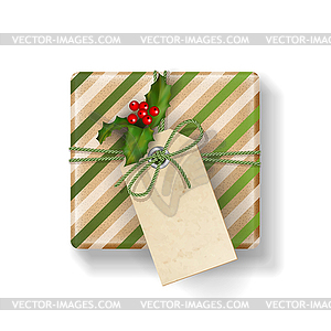 Christmas Gift Box - color vector clipart