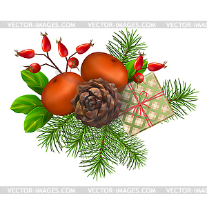 Christmas Festive Decoration - vector clip art