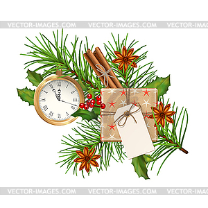 Christmas Festive Decoration - vector clip art