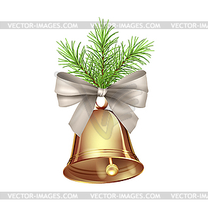 Christmas Bell Decoration - vector clip art