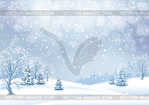 Winter Landscape - vector clipart