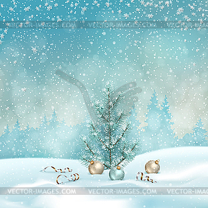 Christmas Landscape - vector clipart