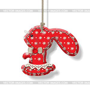 Christmas Textile Decorations - color vector clipart