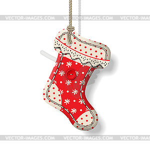 Рождественские текстильные украшения - векторизованное изображение