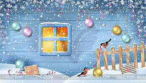 Winter Snowy Scene - vector clipart