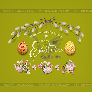 Easter Holiday Background - color vector clipart