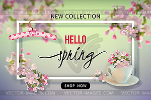 Spring Advertising Banner - vector image