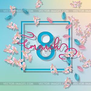 Women`s Day Greeting Card - vector image