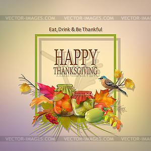 Thanksgiving Card - vector clipart