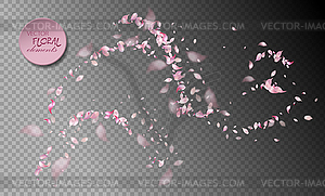 Flying Petals - vector clip art