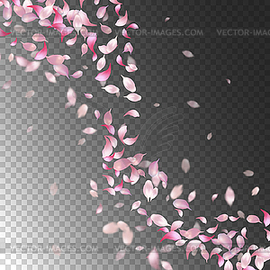 Petals Flying Background - vector EPS clipart