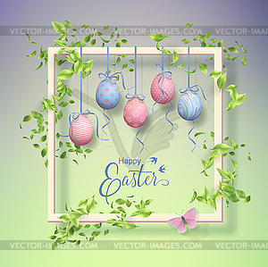 Easter Frame - vector image