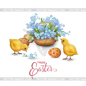 Happy Easter Card - vector clip art