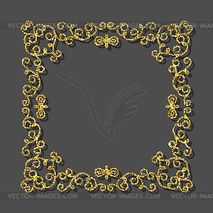 Золотая рамка - клипарт Royalty-Free