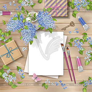 Spring Top View Background - royalty-free vector image