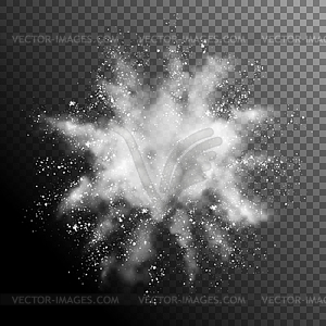 Explosion of White Powder - vector image