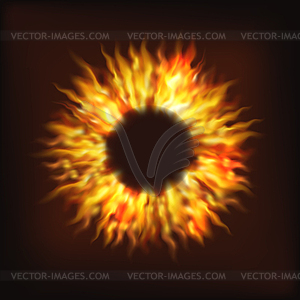 Realistic Fire Flame - vector clipart