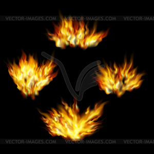 Realistic Fire Flame - vector clipart