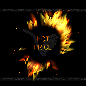 Realistic Fire Flame - vector image