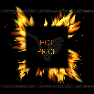 Realistic Fire Flame - royalty-free vector image