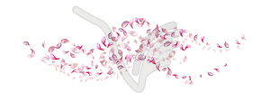 Petals Flying Background - vector clipart