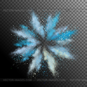 Explosion of Colored Powder - vector image