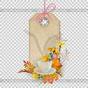 Autumn Label - vector clip art