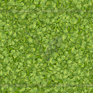 Green leaves seamless pattern - vector clipart