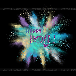 Happy Holi Background - vector clipart