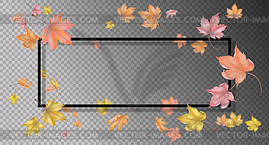 Frame with Autumn Leaves - vector clipart