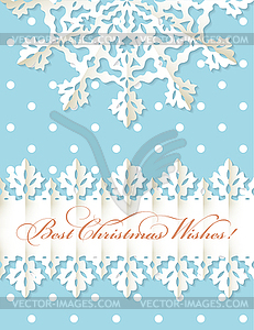 Christmas origami snowflake background - color vector clipart