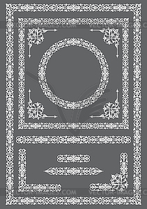 Set of vintage frames - vector image