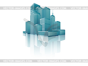 Skyscrapers Cityscape - vector clipart