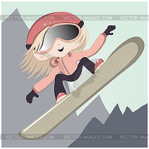 Snowboarding - vector clipart
