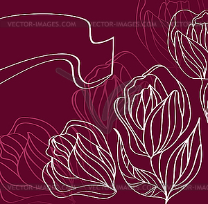 Floral background - color vector clipart