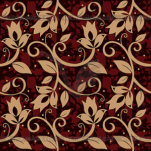 Floral seamless ornament - vector clipart