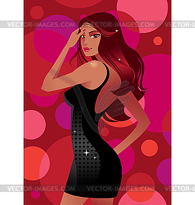 Glamour girl - vector image