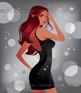 Glamour girl - vector image