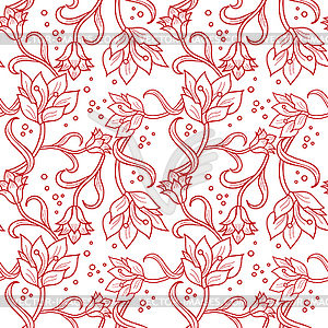 Seamless floral background - vector clipart