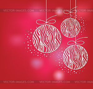 Background with Christmas ball - vector image