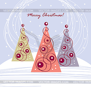 Christmas tree background - vector image