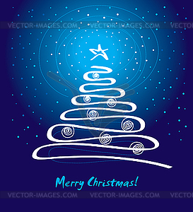 Abstract christmas tree - vector clipart