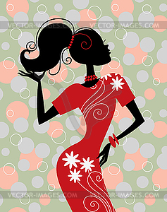 Fashion girl - vector clip art