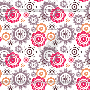 Seamless floral ornament - vector clip art