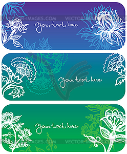 Flowers banners - vector clipart / vector image