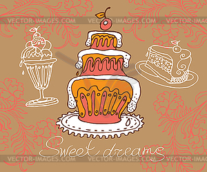 Sweet background - vector image