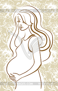 Pregnant woman - vector clipart